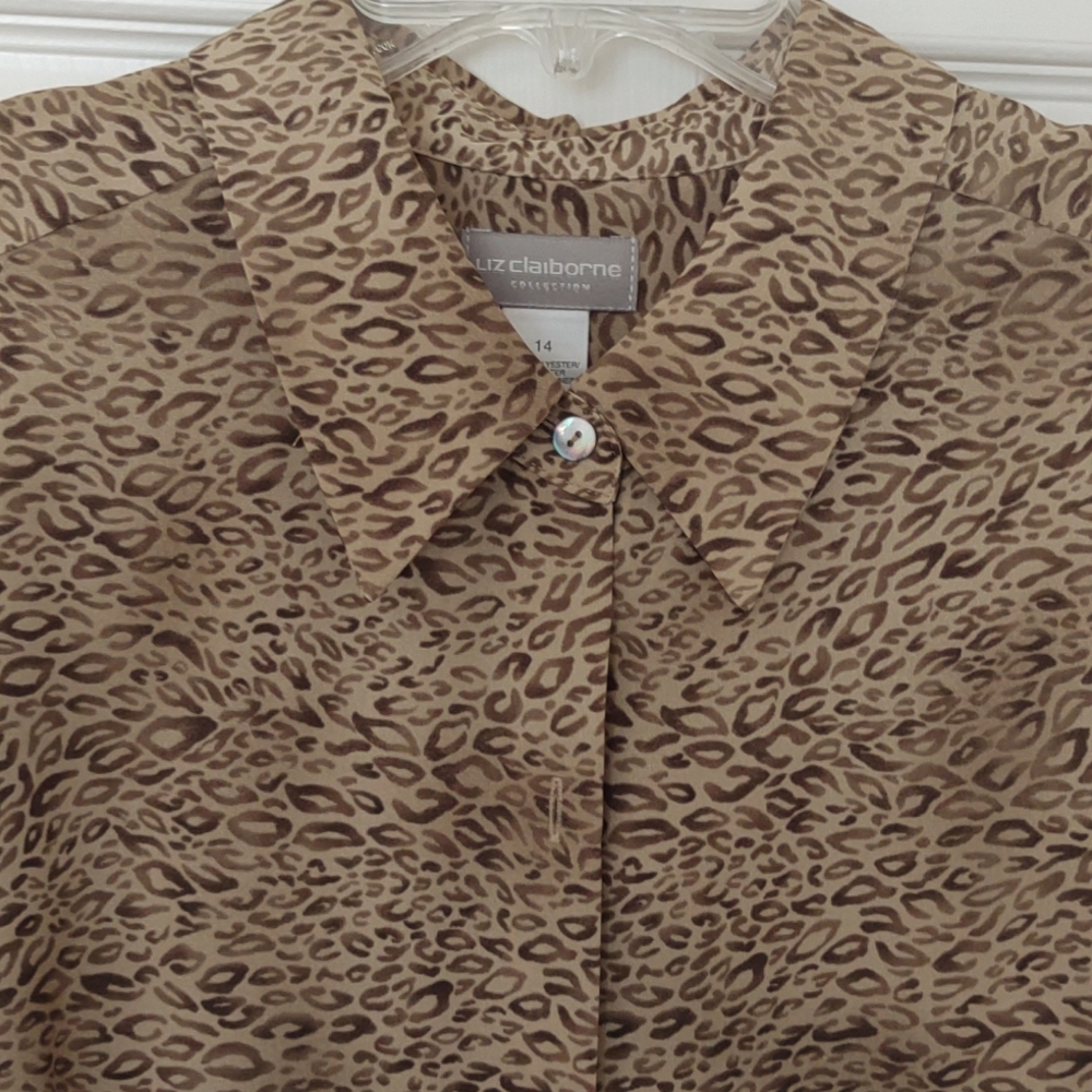 Liz Claiborne blouse in shades of brown size 14